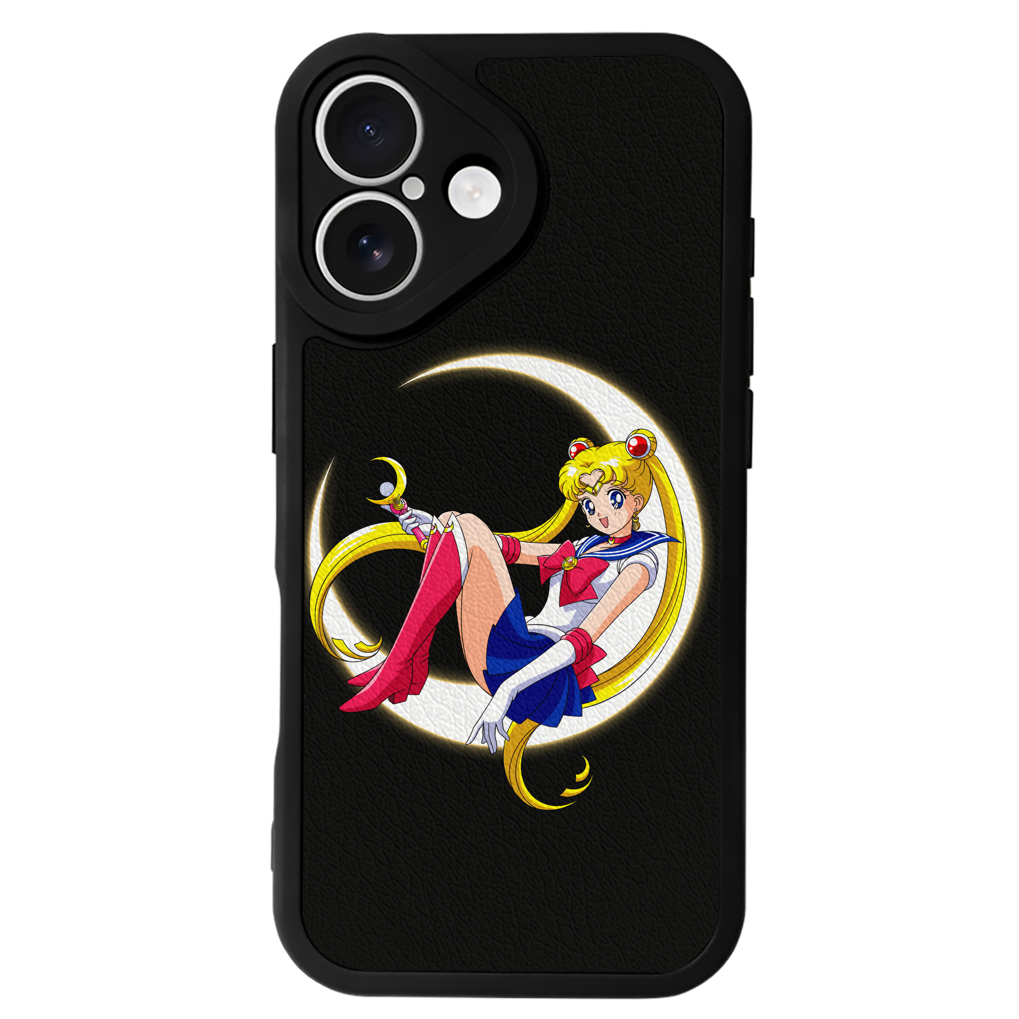 （画像用） 美少女戦士セーラームーン 月野 うさぎ つきの うさぎ Sailor Moon Tsukino Usagi 【iPhone 16シリーズ対応】シリコンスマホケース（レザー調） 材質：シリコン